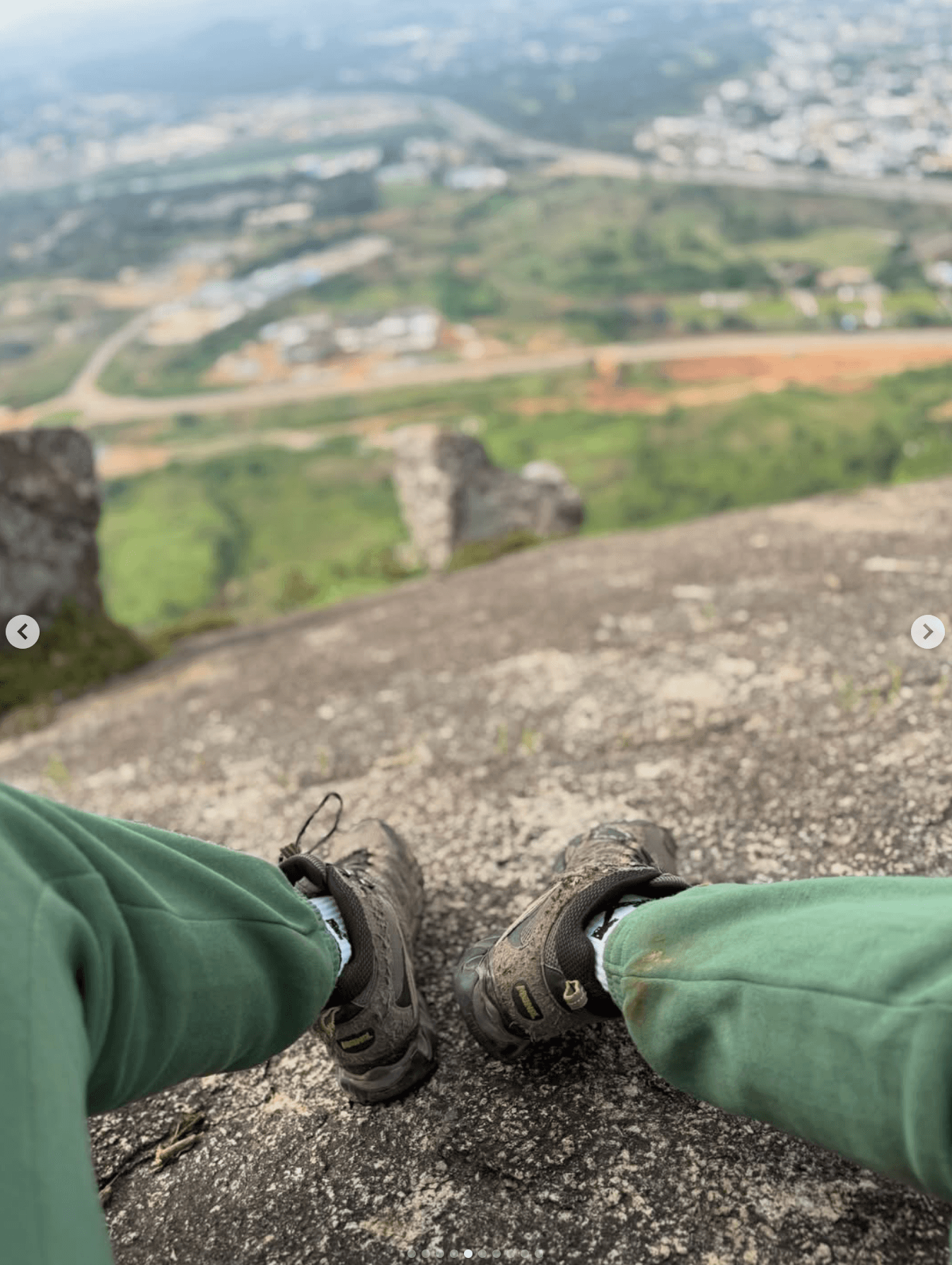 Young adults hiking through a forest trail