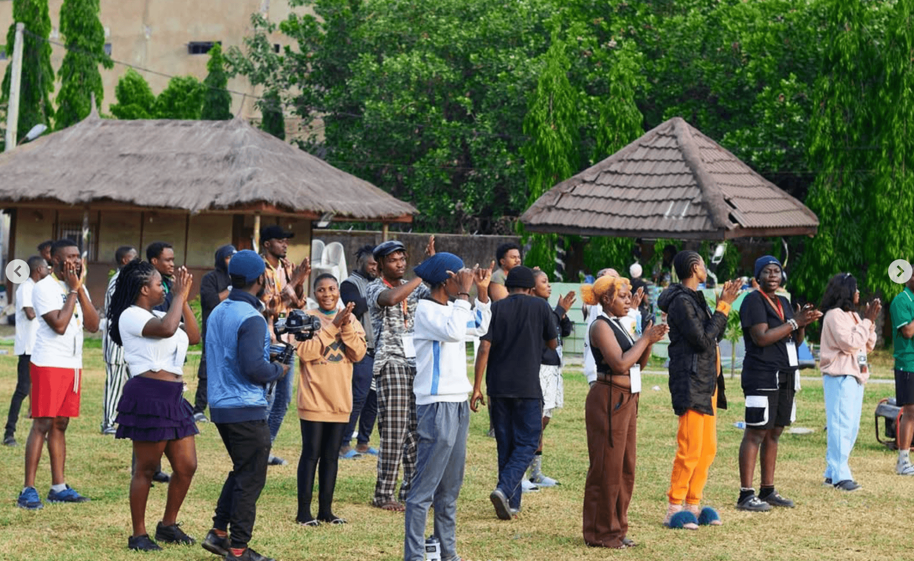 Team bonding outdoors